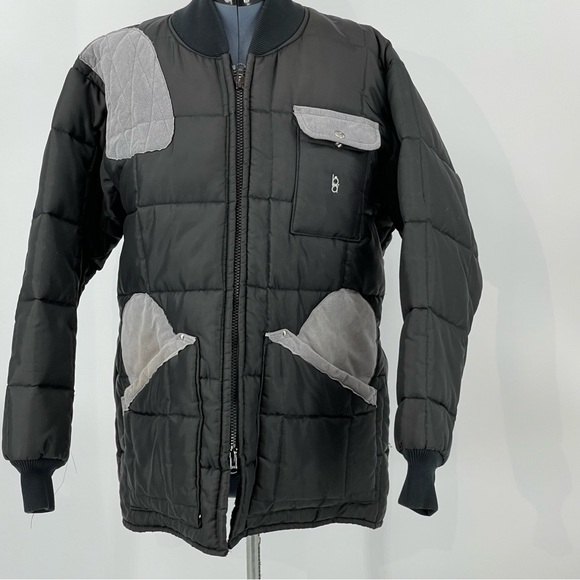 BOB ALLEN VINTAGE SHOOTING QUILTED MENS COAT. BLACK SIZE L - Picture 1 of 7